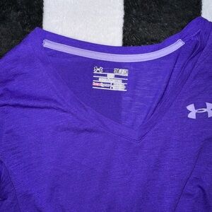 Purple Under Armour Loose fit Heat Gear tshirt